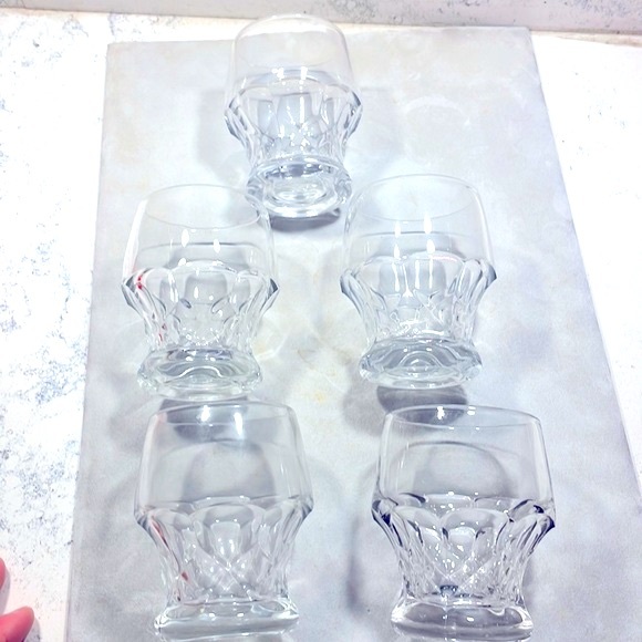 Georgian Tumblers Set of 5 Cambridge Glass Co Vintage 4 Sided Diamond Design EUC - Picture 6 of 10